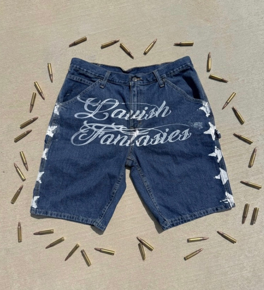 Lavish Fantasies Blue Denim Shorts